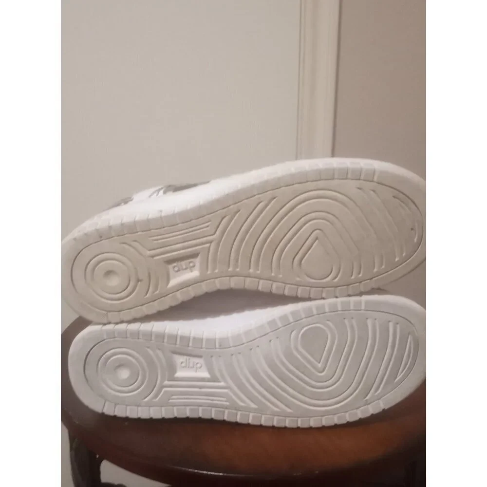 Drip Creationz White Sneakers Youth Size 6.5Y Women's 8 Lace Up Low Top Shoes